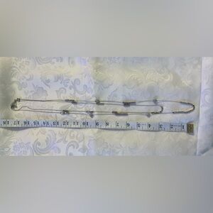 Elegant Silver Beaded Necklace